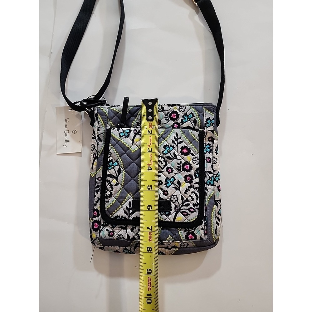 New Vera Bradley "Paisley Stripes" Iconic RFID Mini Crossbody Hipster Bag - Picture 8 of 9
